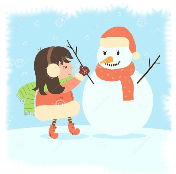 girl-making-snowman-illustration-35185648